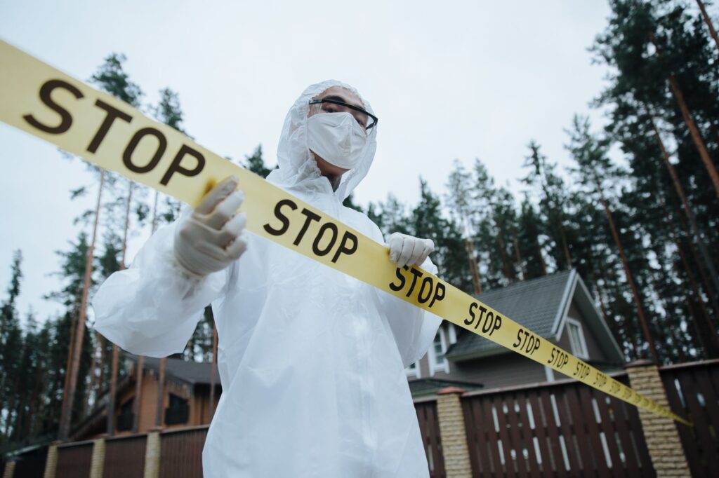 law enforcement forensic team at metro track incident site