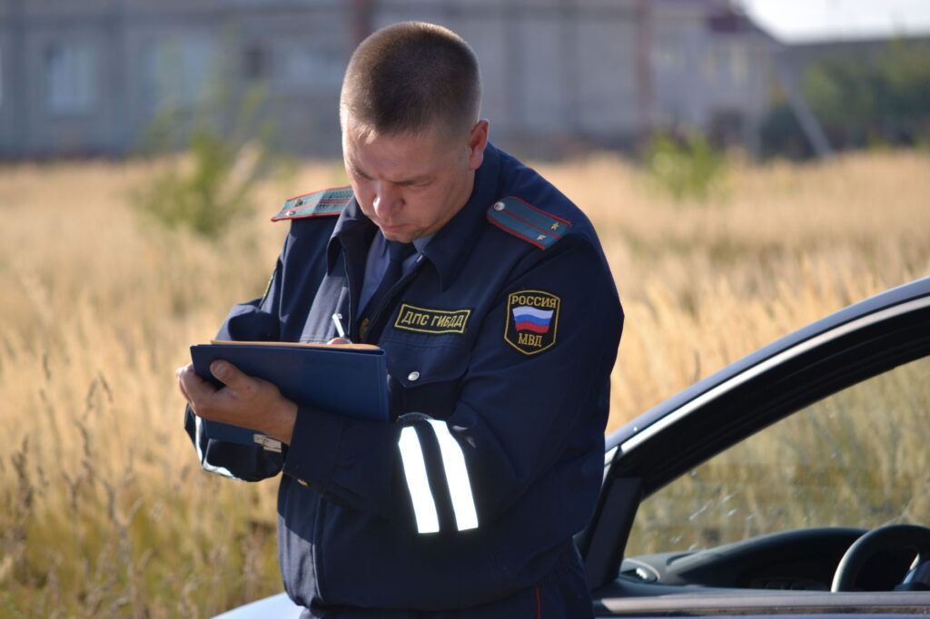 law enforcement officers investigating a serious road traffic collision