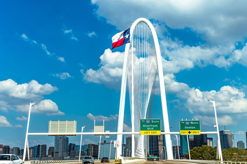 person checking surroundings in an urban Dallas Texas area