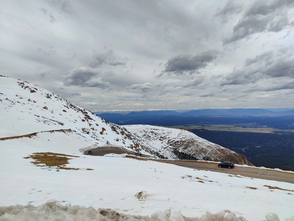 driver practicing safe driving habits on Colorado mountain roads