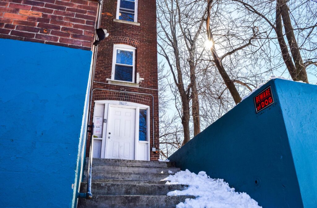 Hartford Connecticut street showing economic hardship in the city with the highest poverty rate in the state