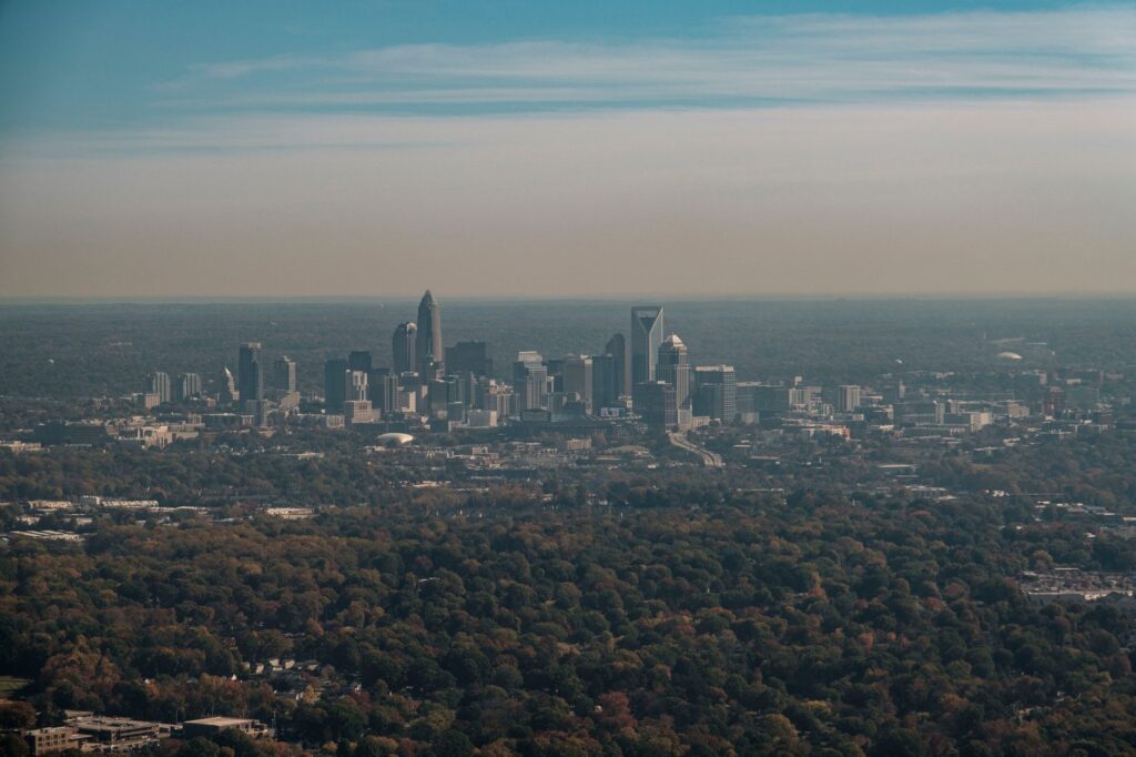 Charlotte financial district largest city North Carolina economic hub