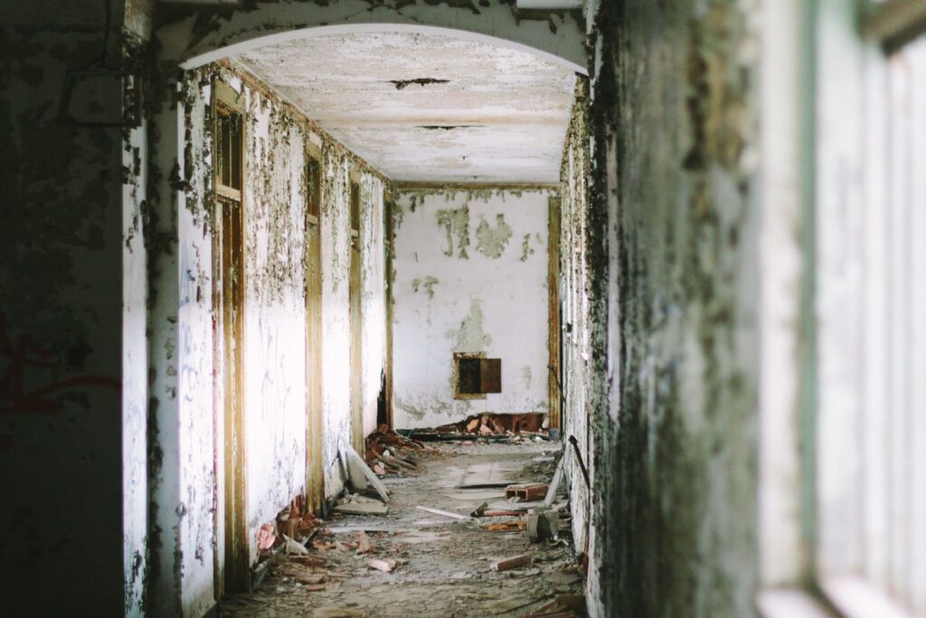abandoned Detroit homes in high crime neighborhood