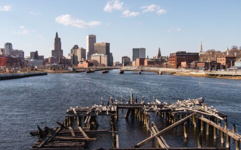 aerial view of Rhode Island city with highest divorce rate