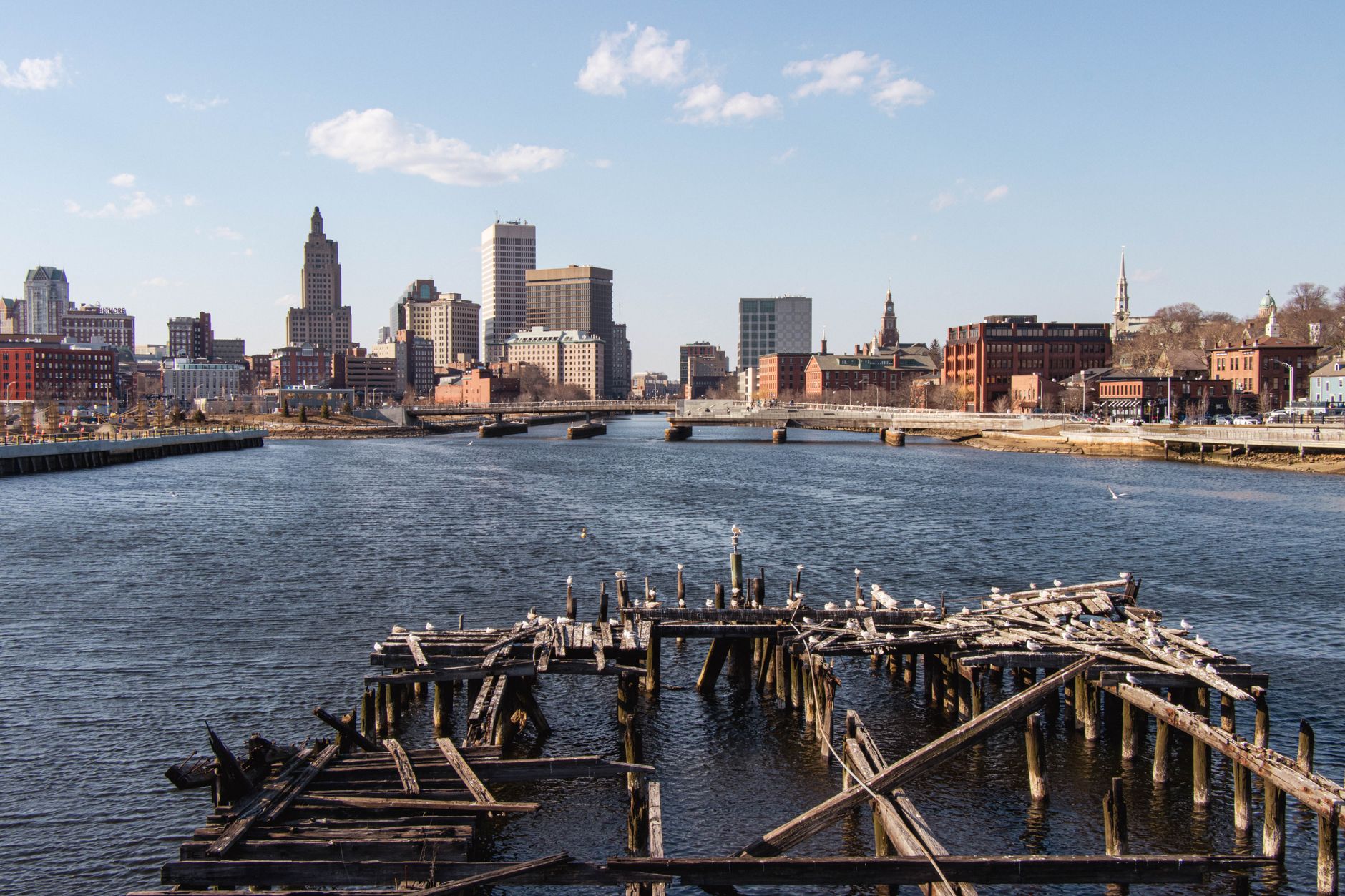 aerial view of Rhode Island city with highest divorce rate
