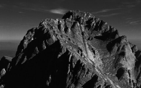 aerial view of Mount Katahdin, the highest point in Maine
