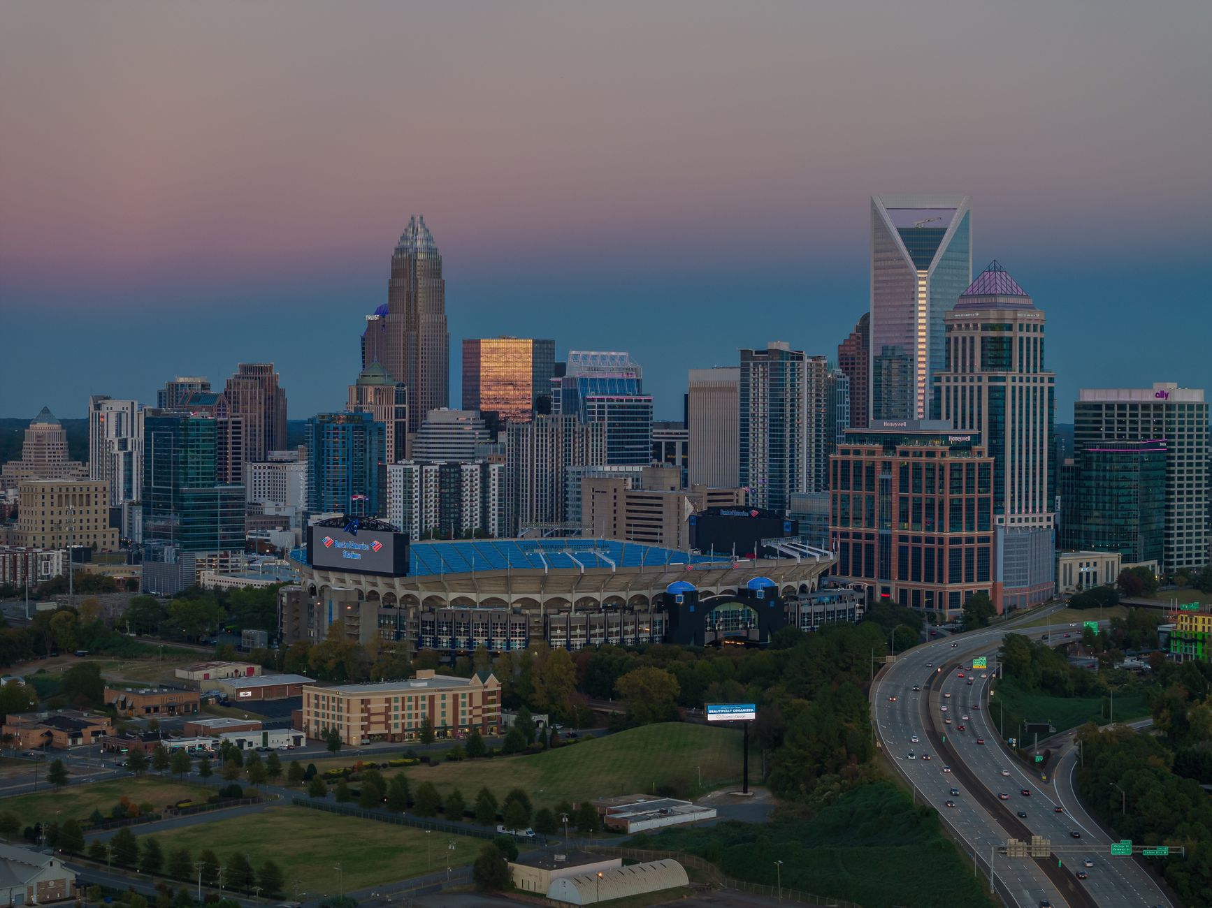 aerial view of North Carolina's most conservative city