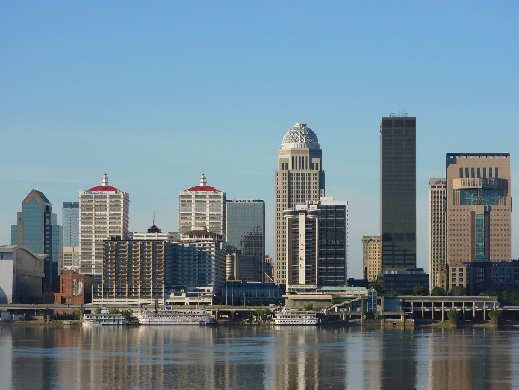 Louisville Kentucky city skyline representing the city with the highest weed consumption in Kentucky