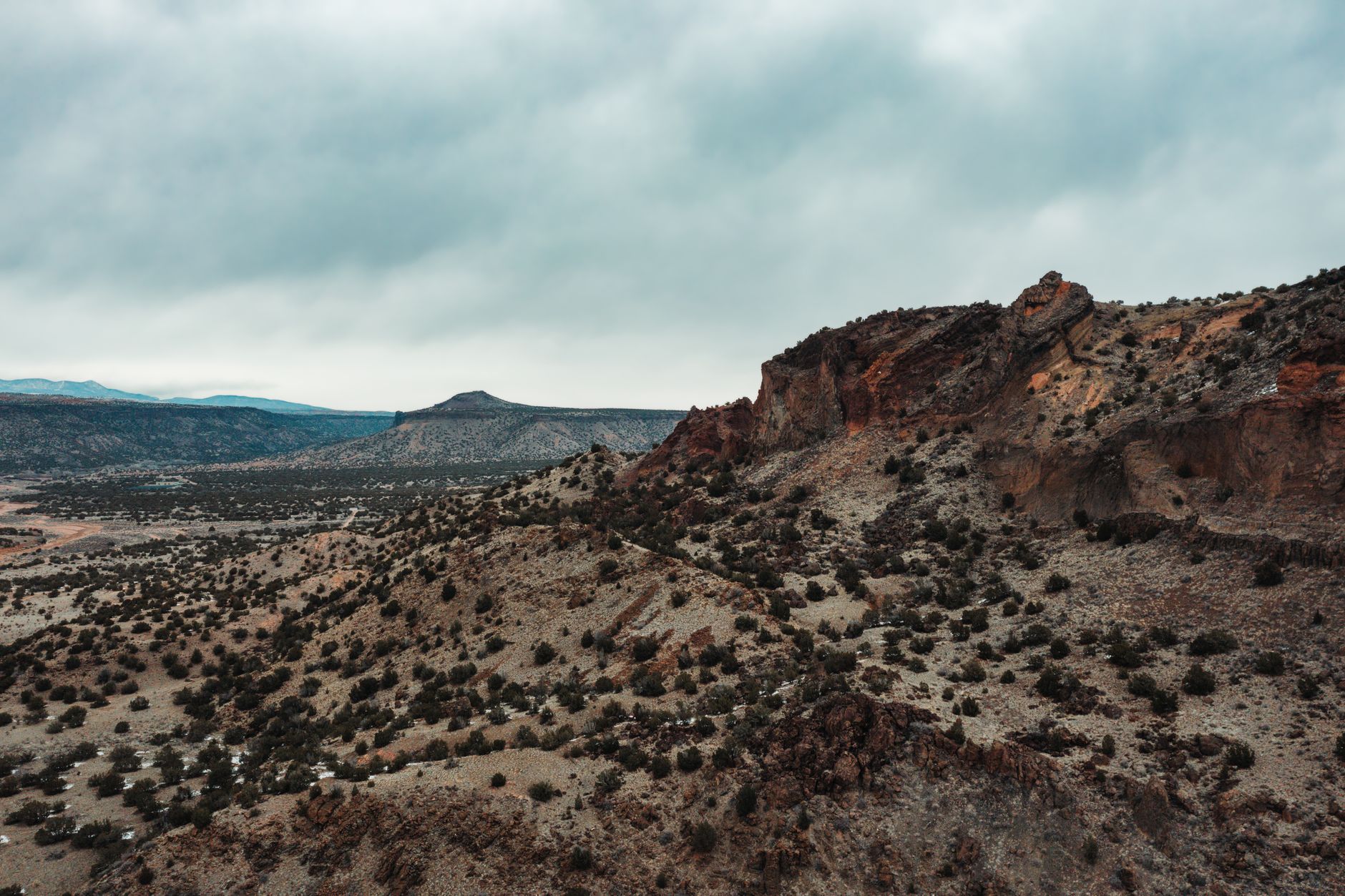 aerial view of a rural New Mexico county with low cannabis use