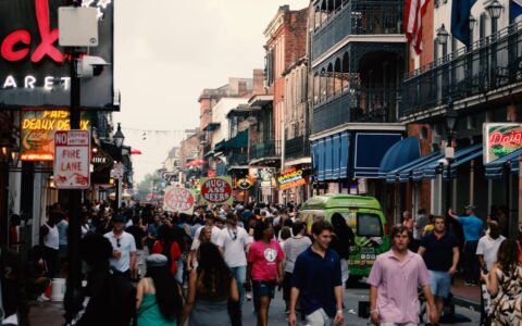 aerial view of a Louisiana city ranked drunkest in America