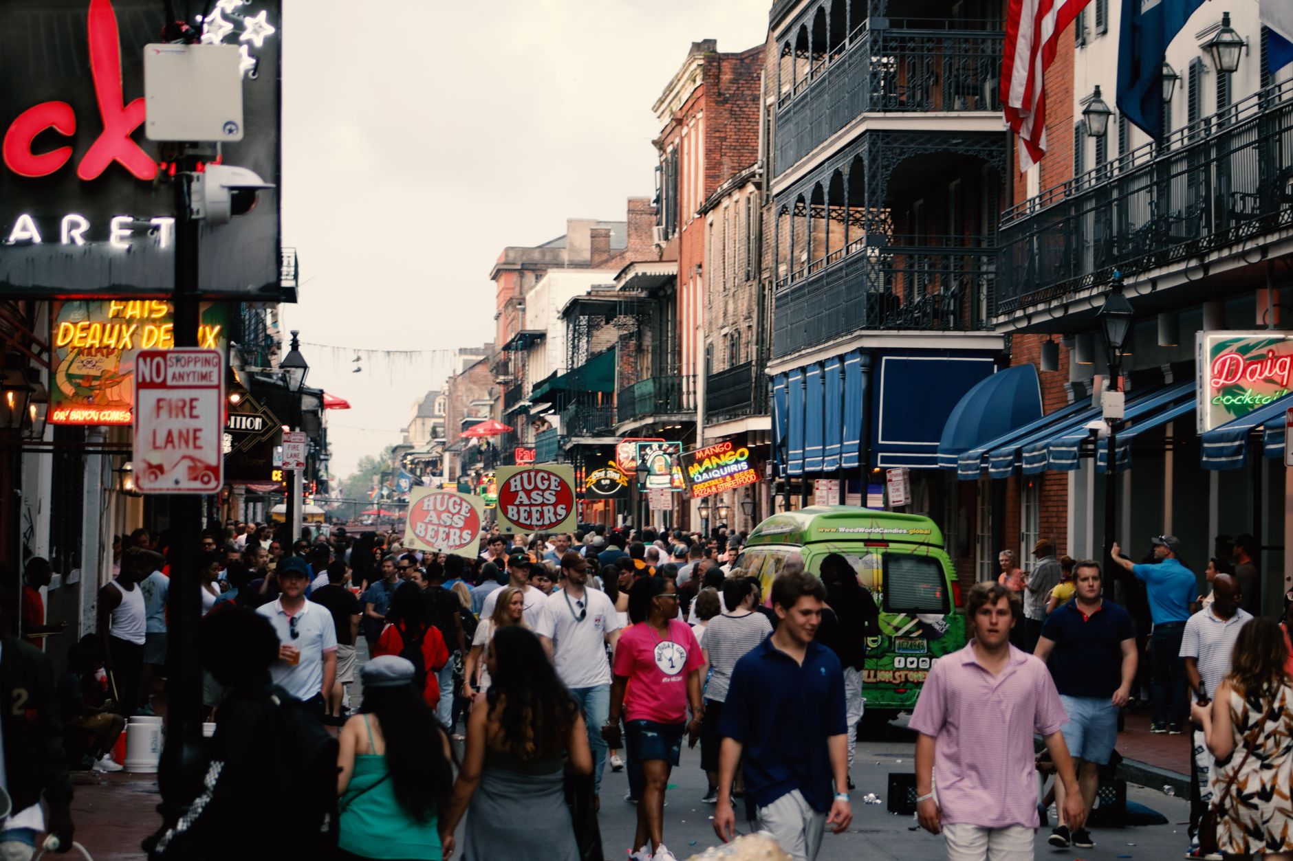 aerial view of a Louisiana city ranked drunkest in America