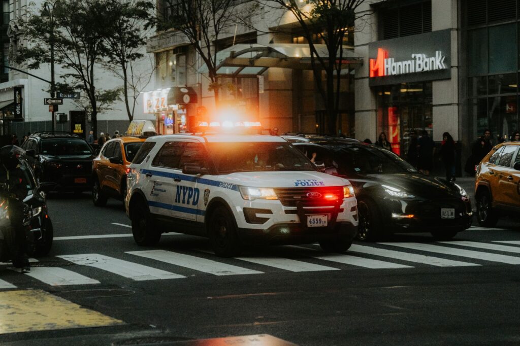 New York City police responding to armed robbery