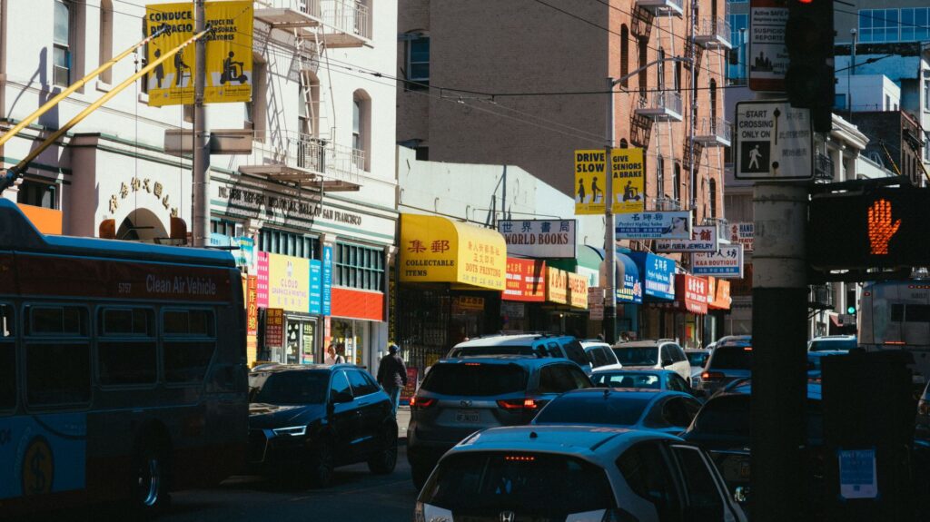 San Francisco's Tenderloin neighborhood, one of the most dangerous areas by crime rate