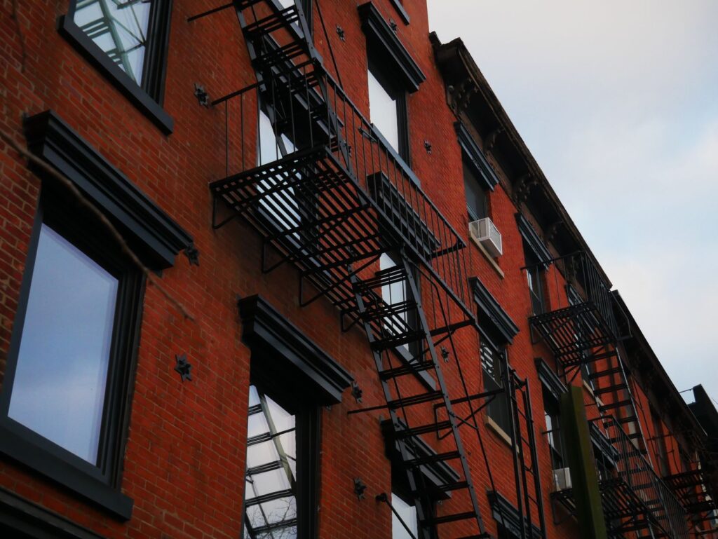 exterior of a residential apartment building in Crown Heights Brooklyn