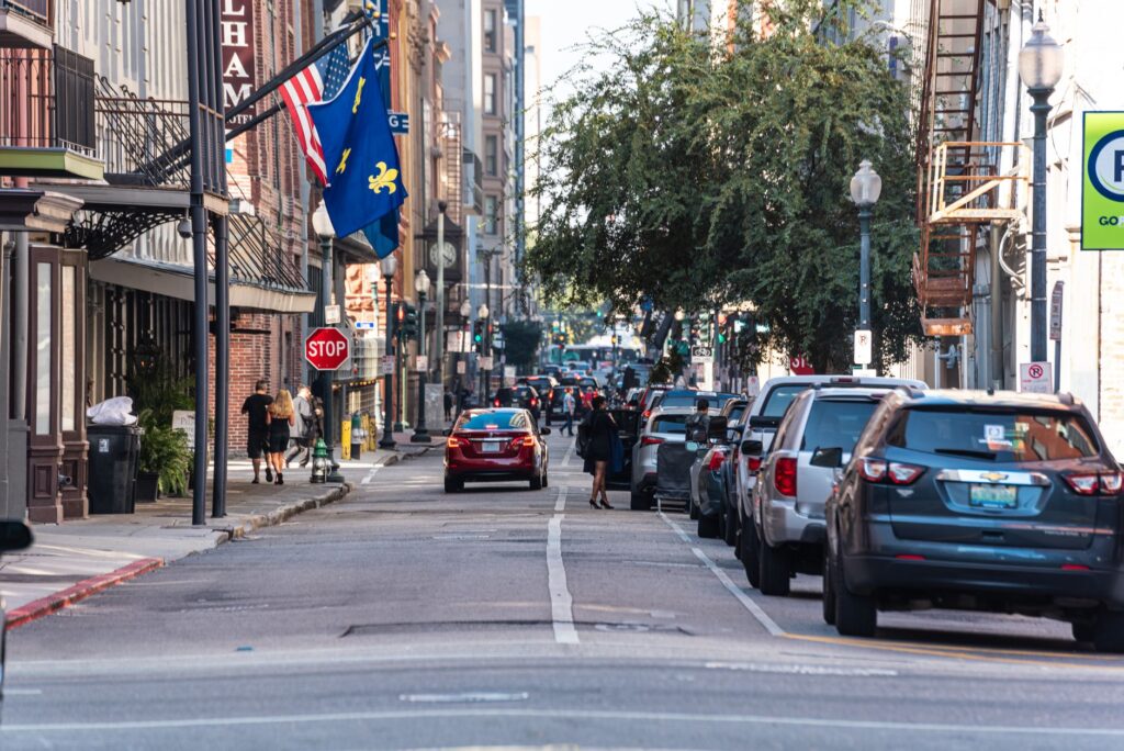 Shreveport Louisiana city street reflecting economic challenges and poverty