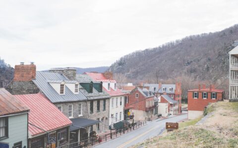 aerial view of a West Virginia city known for high weed consumption rates