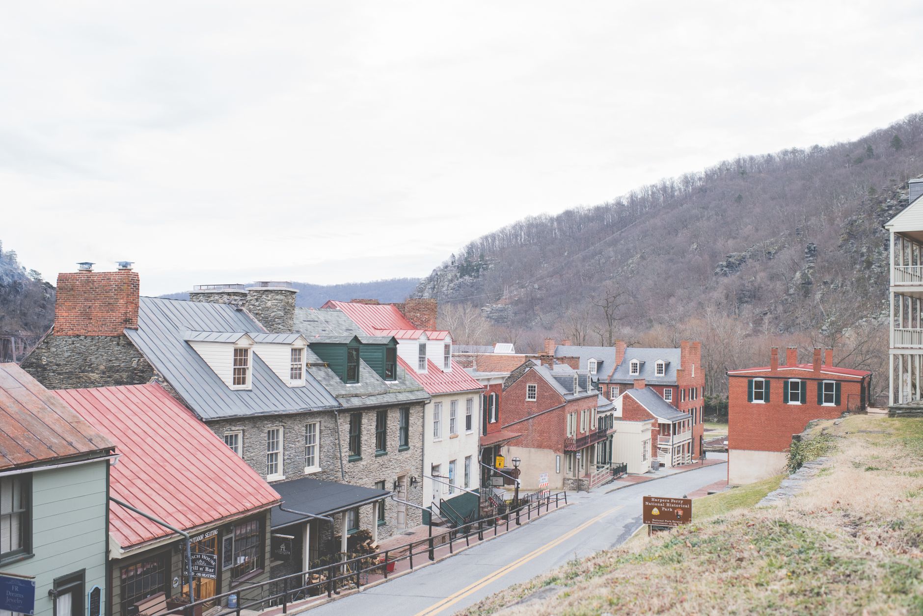 aerial view of a West Virginia city known for high weed consumption rates
