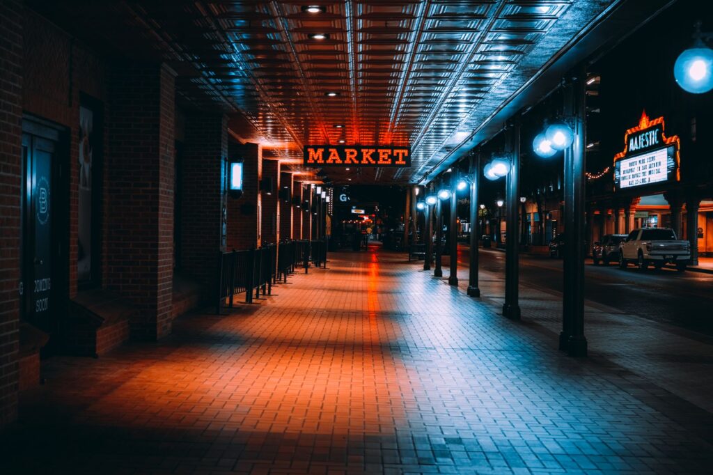 Lubbock Texas city street where residents face high alcohol consumption rates