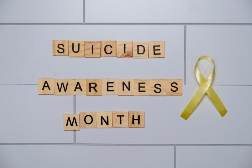 mental health awareness ribbon symbolizing suicide prevention efforts in New Jersey communities
