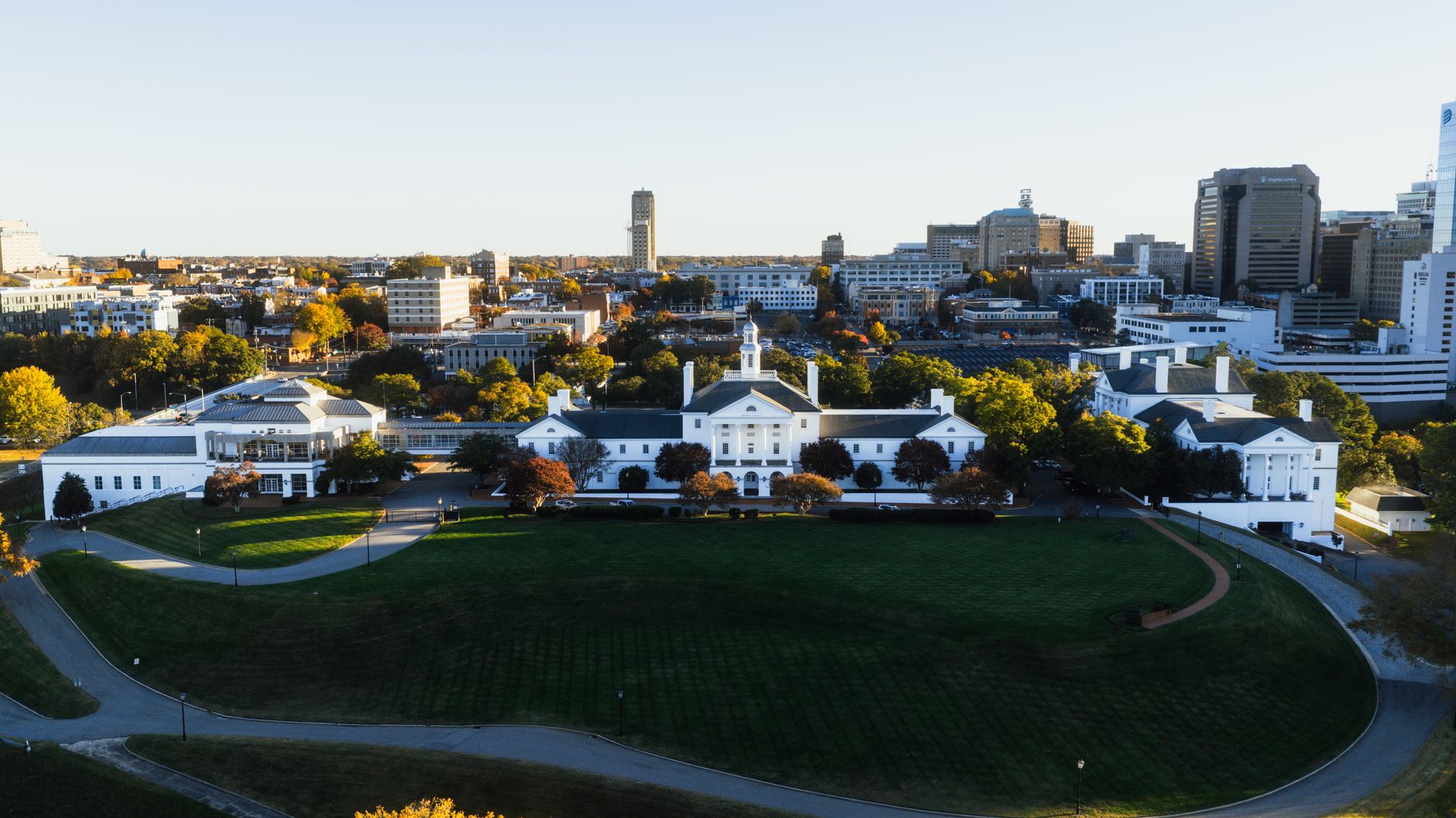 aerial view of Charlottesville Virginia the best place to live in the state