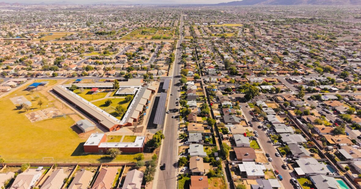 aerial view of a struggling Arizona city named worst to live in