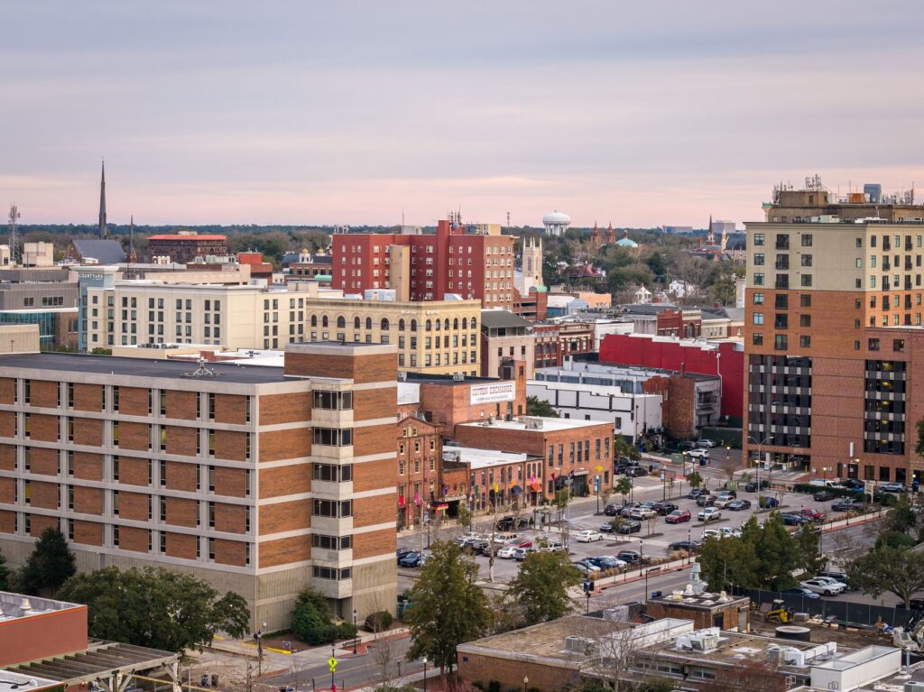 downtown Hickory NC, considered North Carolina's most conservative city