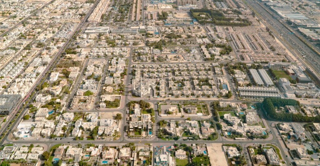 a map highlighting safe and unsafe neighborhoods in an American city