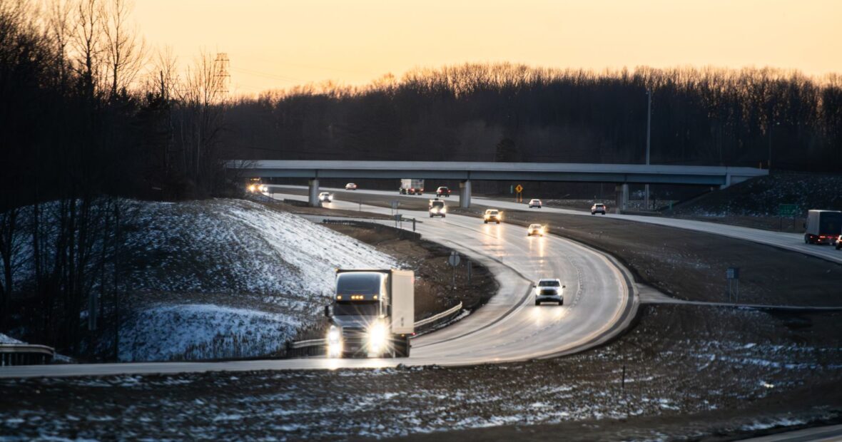 Iowa I-80 highway shooting scene with emergency vehicles