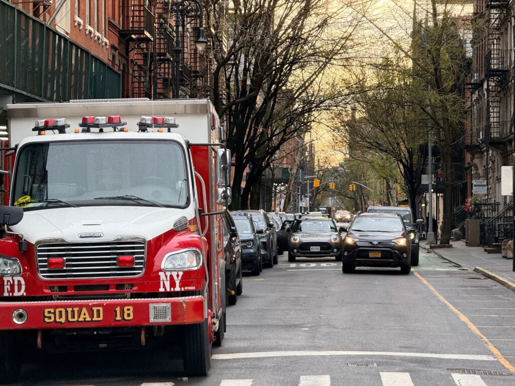 police and paramedics responding to a shooting in the Bronx near Kingsbridge Heights