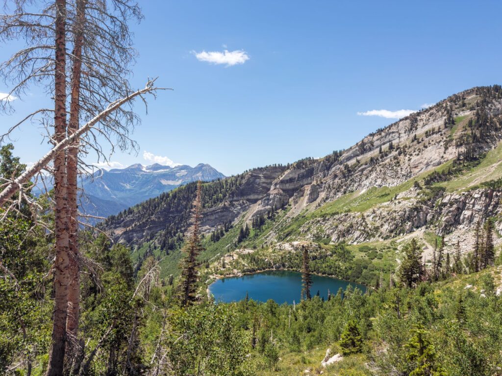 alpine lake in High Uintas Wilderness near Kings Peak Utah