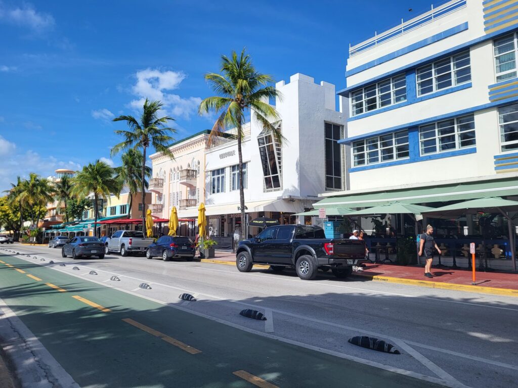 colorful storefronts along Wilton Drive in the most LGBTQ friendly city in Florida