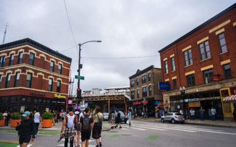aerial view of dangerous neighborhoods in Chicago