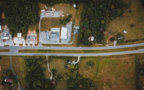 aerial view of a safe Virginia neighborhood community