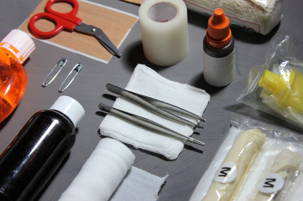 emergency preparedness kit laid out for a major NYC weekend storm