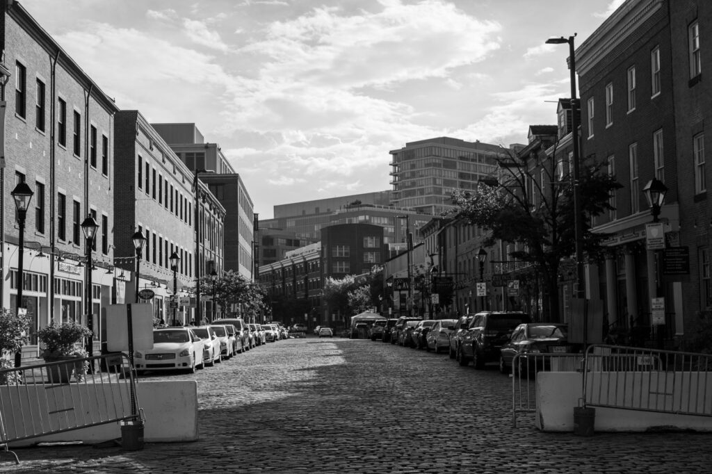 Salisbury Maryland city street representing community and family trends