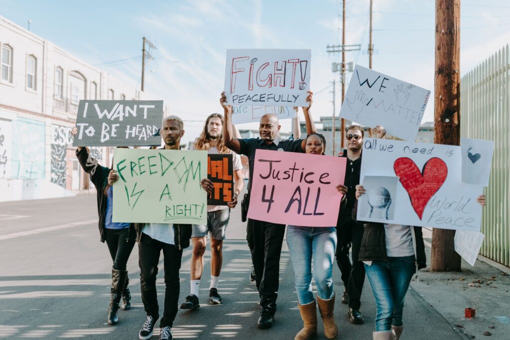 interfaith participants at a New Jersey pro-Israel solidarity march
