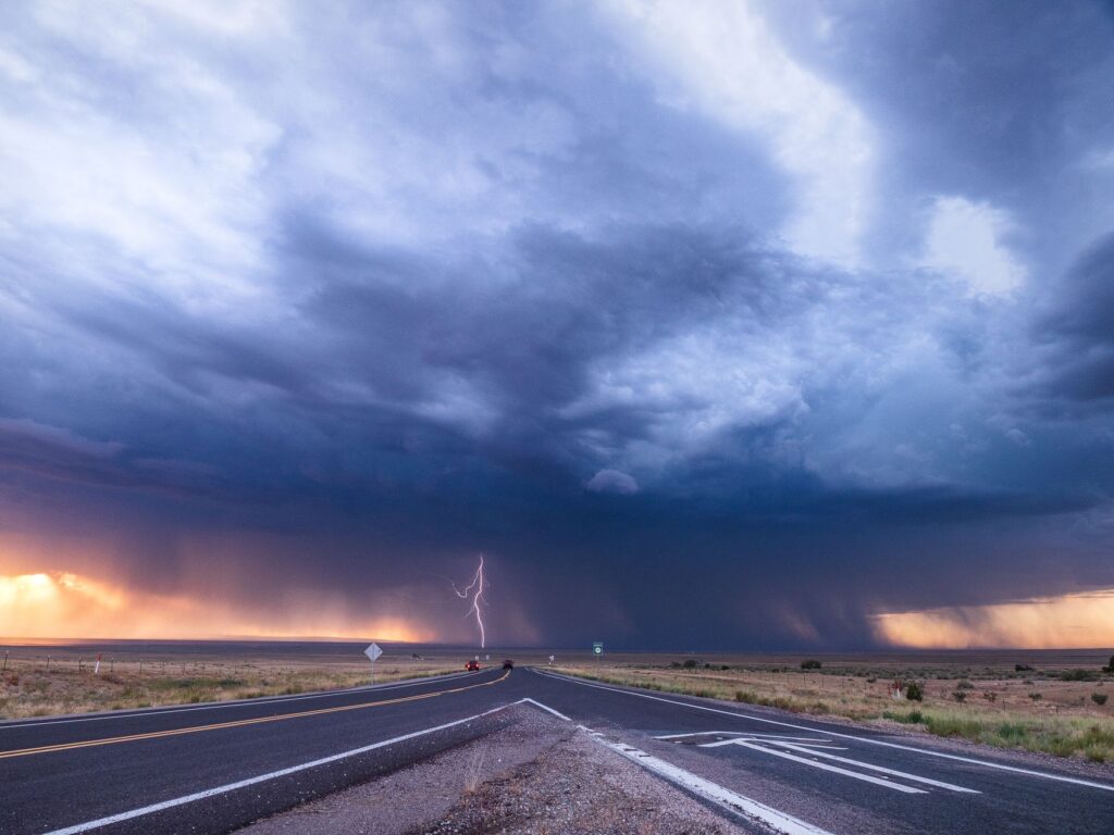 empty highway through Harding County New Mexico low cannabis consumption area