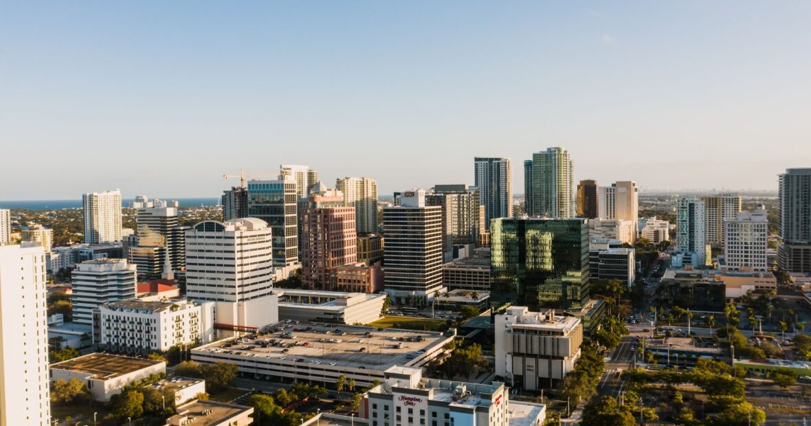 aerial view of a Florida city representing highest salary by profession in the state