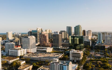 aerial view of a Florida city representing highest salary by profession in the state