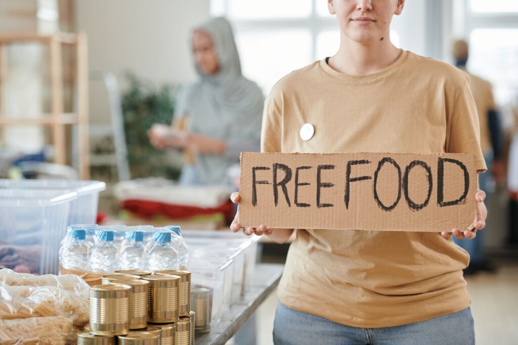 volunteers at a Nebraska food pantry supporting community health and nutrition