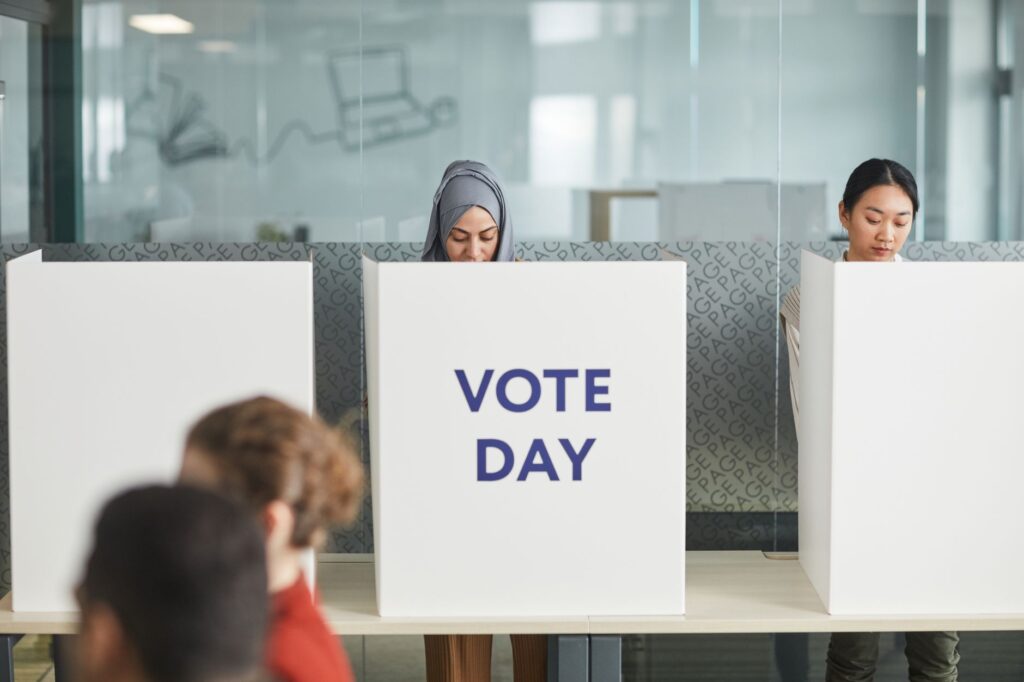 voters at Louisiana parish polling station during 2024 election