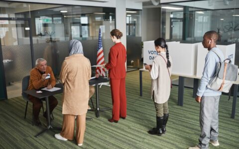 Illinois teenager filling out voter pre-registration form
