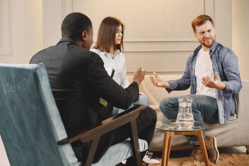 married couple attending counseling in Indiana amid high divorce rate trends