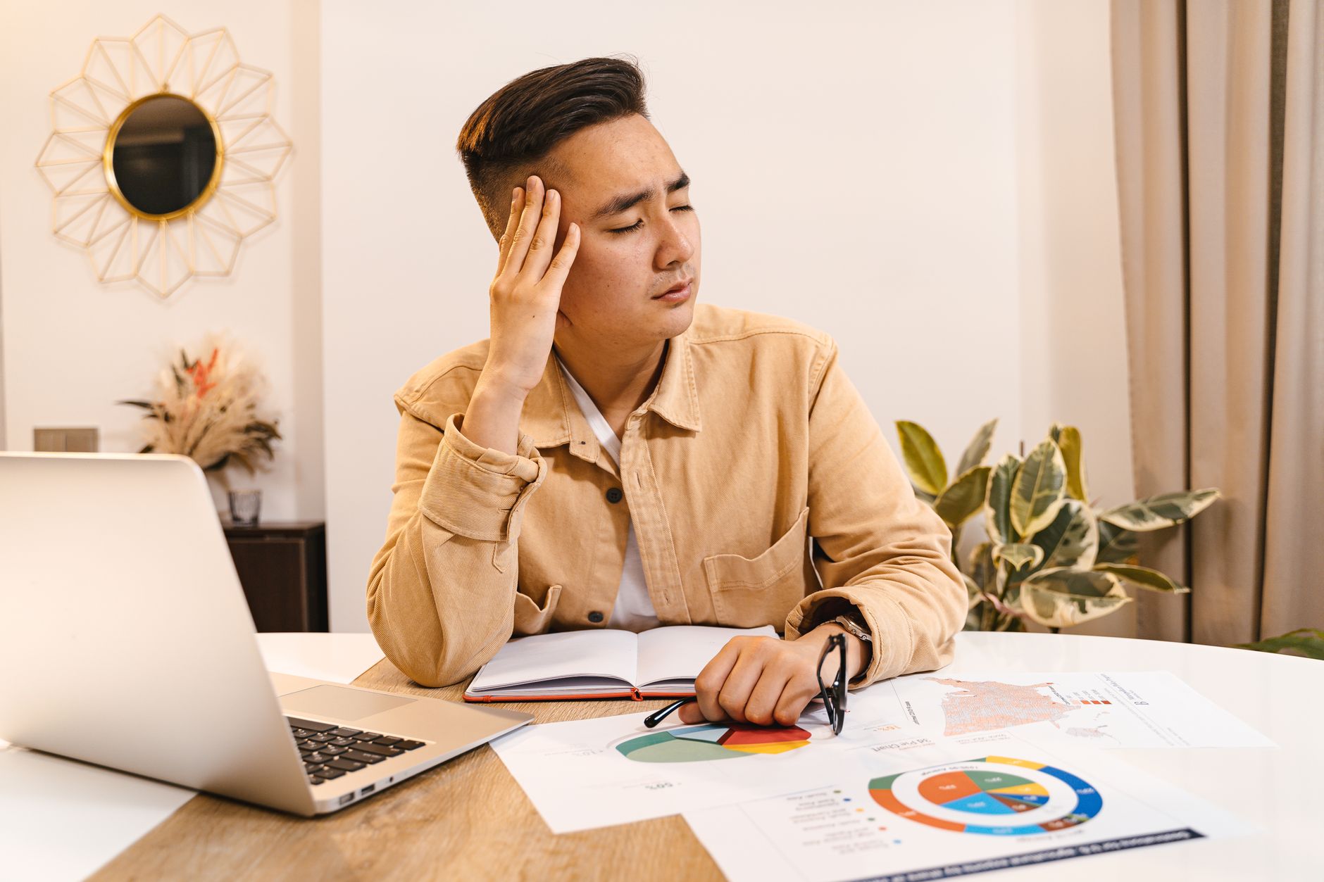 person overwhelmed by personal loan repayment consequences