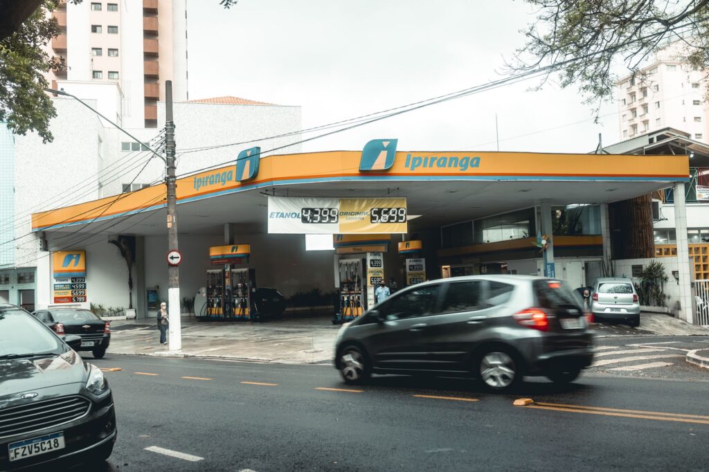 Georgia fuel price board showing high gas costs