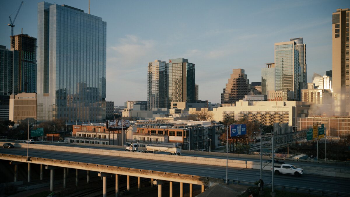Austin, Texas skyline over Lady Bird Lake