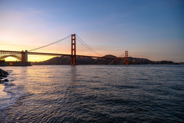 Golden Gate Bridge with San Francisco bay view