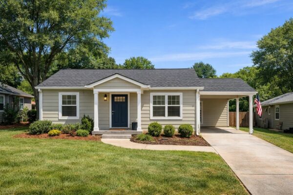 Affordable suburban American home exterior