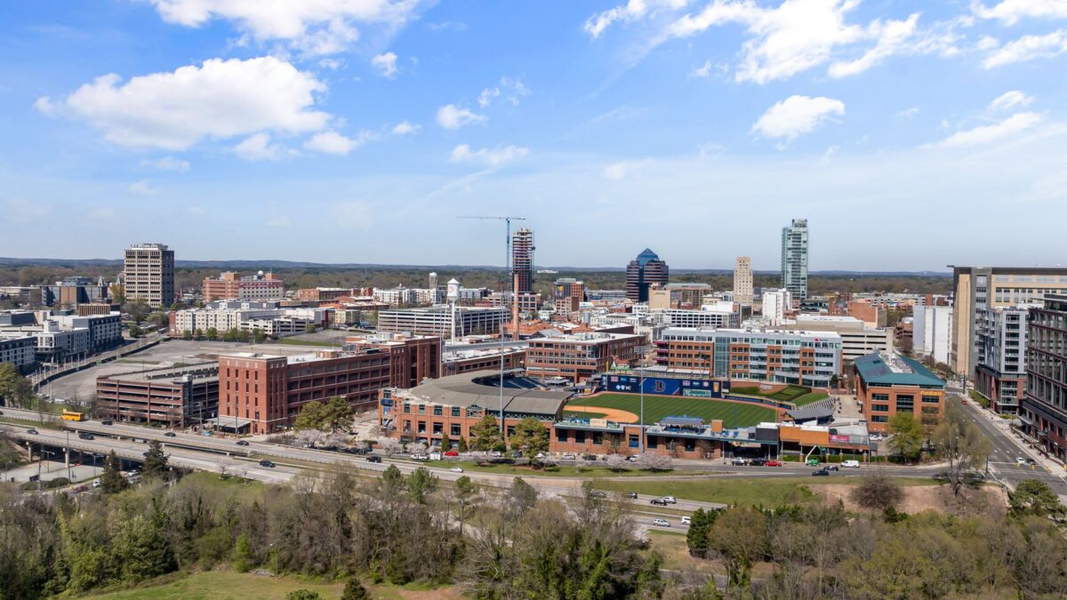 Downtown street in Durham, North Carolina