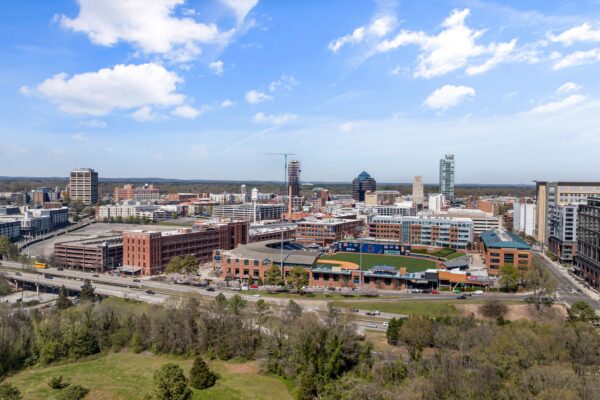 Downtown street in Durham, North Carolina